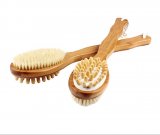 Bamboo Double-Headed Natural Bristle Bath & Massage Brush