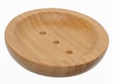 Large Round Bamboo Soap Dish