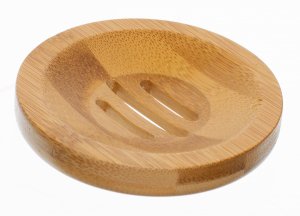 Small Round Bamboo Soap Dish