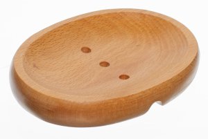 Oval Beech Wood Soap Dish