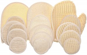 Natural Fiber Pads for facial cleansing, bath and shower