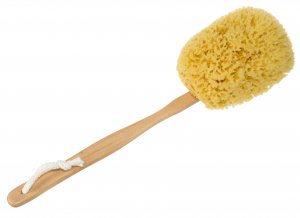 yellow sea sponge bath brush
